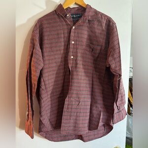 Ralph Lauren Green and Red Checkered Polo